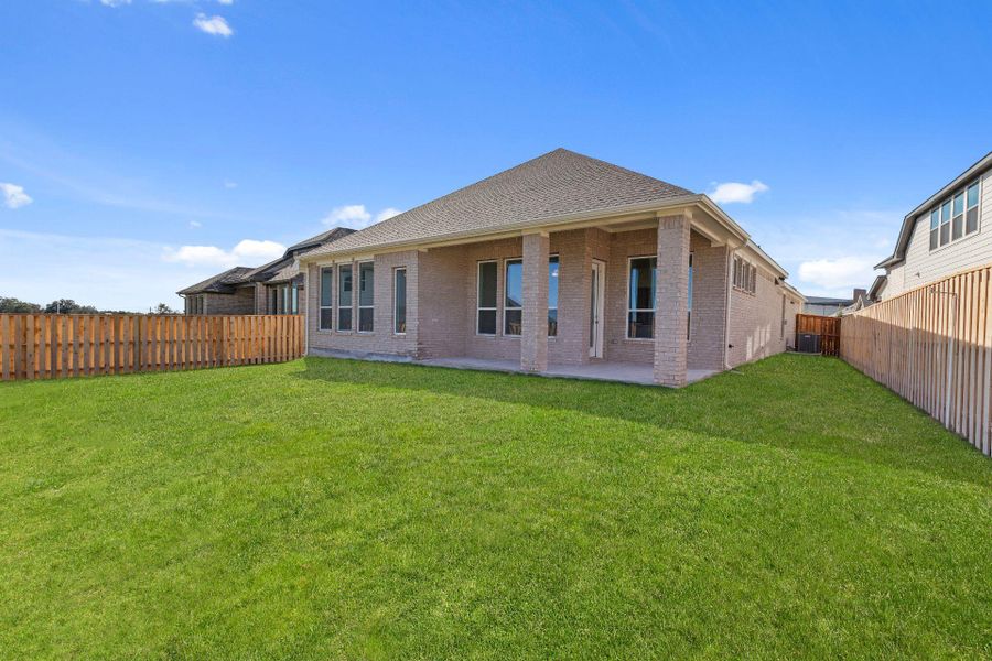 Rear of Home and Private Backyard
