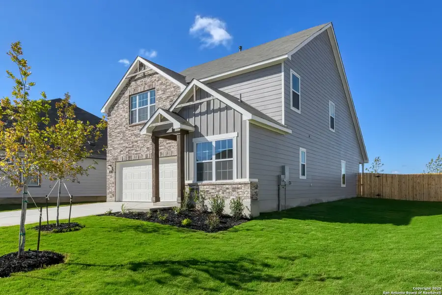 Front exterior of a new home in Cordova Trails, Seguin, TX, highlighting curb appeal (Image 1). Front exterior of a new home in Cordova Trails, Seguin, TX, highlighting curb appeal (Image 1).