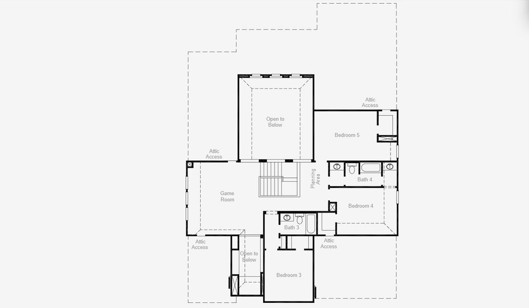 2D floor plan layout for the Humble by Coventry Homes in Dominion of Pleasant Valley 60', Wylie, TX (Image 5).