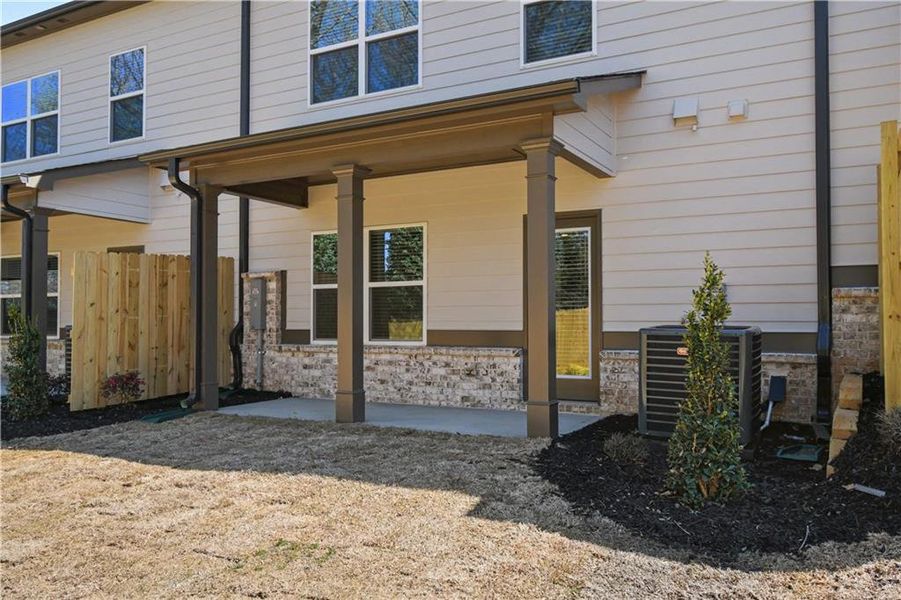 Exterior details and patio area of a home in , Norcross (Image 4). Exterior details and patio area of a home in , Norcross (Image 4).