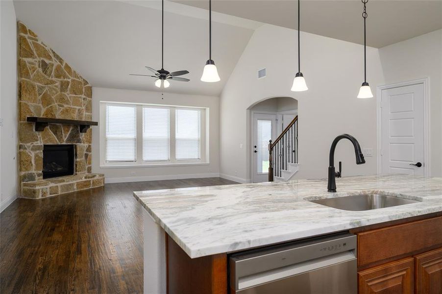 Furnished interior view inside a new home in Creekview Meadows, Pilot Point (Image 3). Furnished interior view inside a new home in Creekview Meadows, Pilot Point (Image 3).