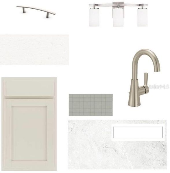 Sample of building materials used in homes in Persimmon Place – Garden Series, Wesley Chapel (Image 4).