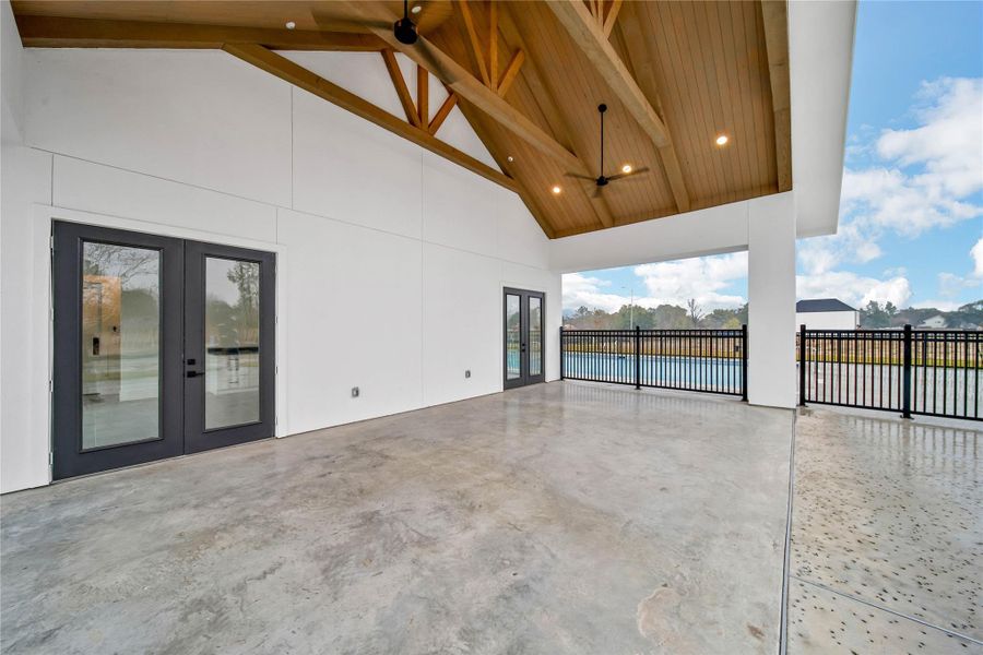 Exterior details and patio area of a home in , Houston (Image 24).