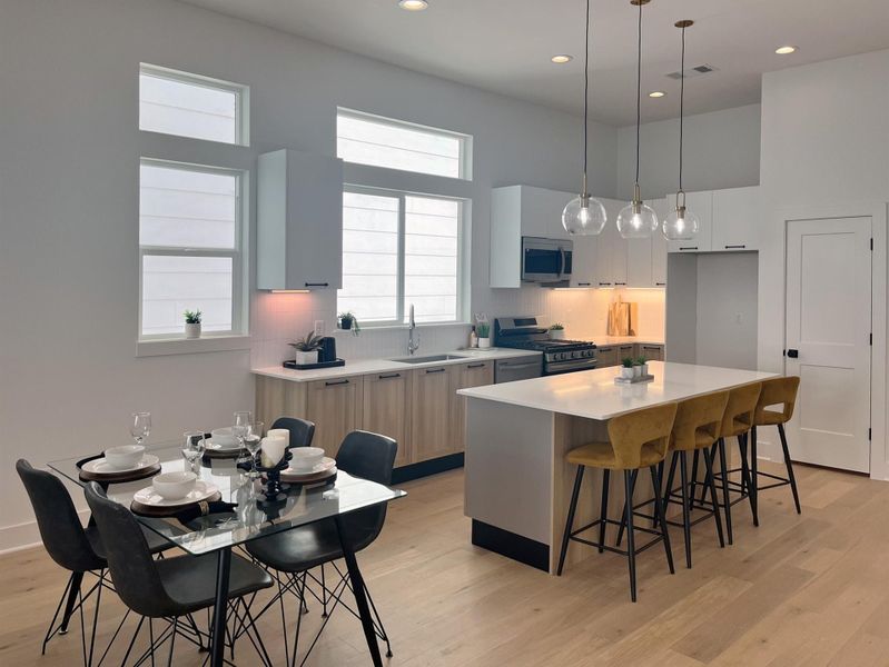 Furnished interior view inside a new home in Yale Terrace, Houston (Image 5). Furnished interior view inside a new home in Yale Terrace, Houston (Image 5).