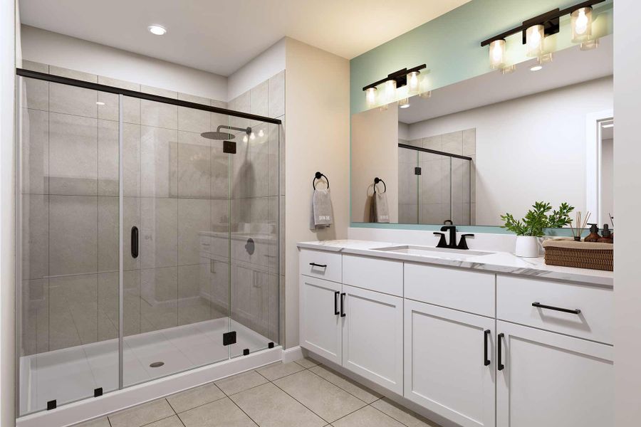Representative furnished interior of a home built from the The Bluestar by David Weekley Homes in Hardy Pond Townhomes, Rock Hill (Image 5).