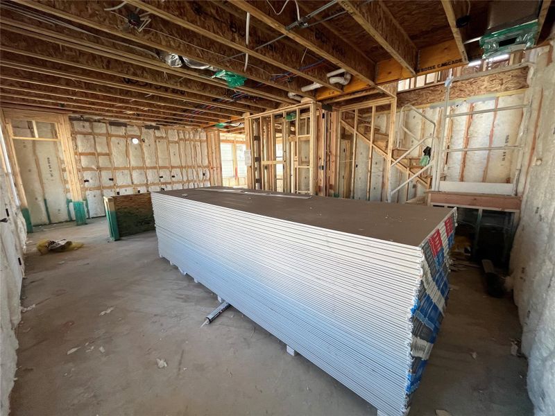 In-progress construction of a new home in The Cottages at Lariat, Liberty Hill, TX (Image 9).