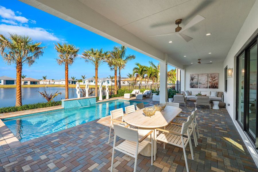 Representative exterior details of a home built from the Barbados by GL Homes in Valencia Del Mar (55+), Boynton Beach (Image 3).