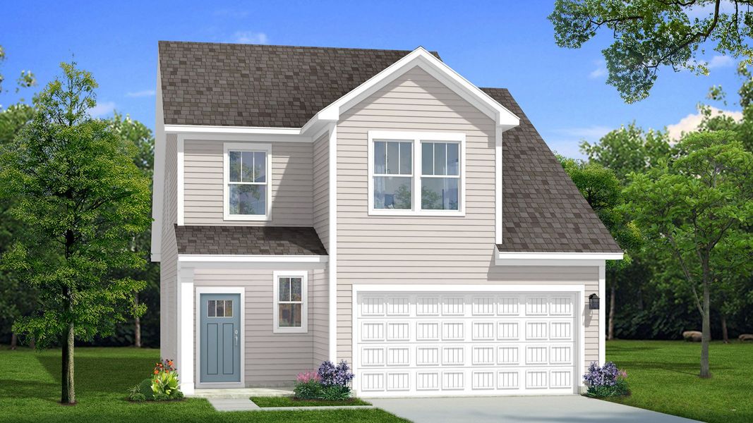 DRB Homes Freesia Home Plan Elevation 1 DRB Homes Freesia Home Plan Elevation 1