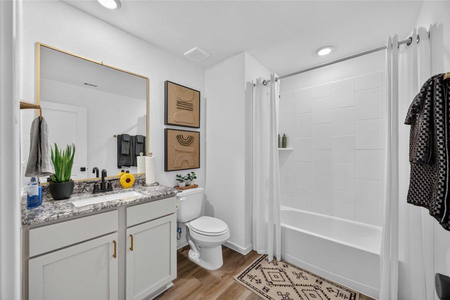 Furnished interior view inside a new home in Allison Park, Houston (Image 24). Furnished interior view inside a new home in Allison Park, Houston (Image 24).