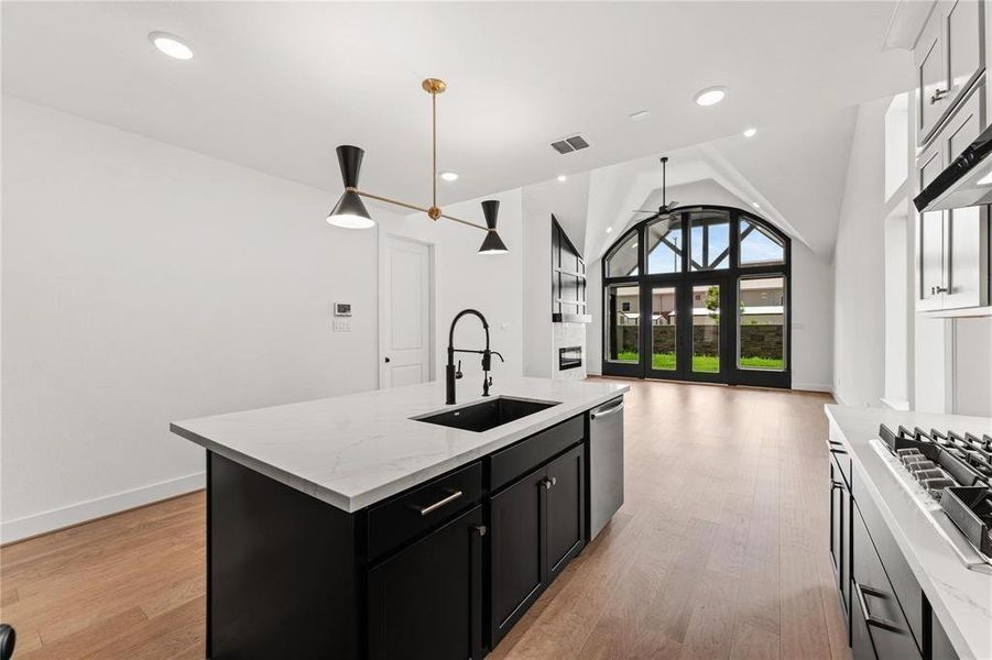 Furnished interior view inside a new home in Cross Creek Ranch 45' 70', Fulshear (Image 9).