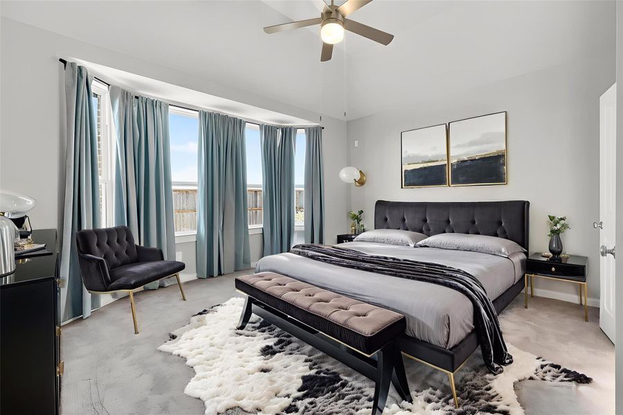 AI staged - Master Bedroom with sitting areas AI staged - Master Bedroom with sitting areas