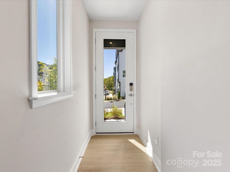 Front Entry With Modern Glass Front Door