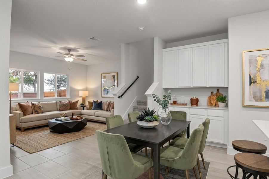 Furnished interior view inside a new home in Saddle Creek Twinhomes, Georgetown (Image 4).
