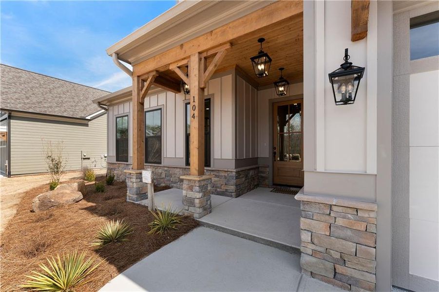 Exterior details and patio area of a home in , Waleska (Image 25).