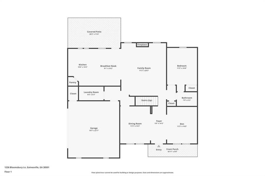 2D floor plan layout of this home in , Gainesville, GA (Image 4).