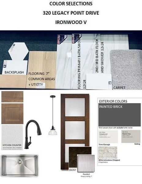 Sample of building materials used in homes in Hunters Crossing 65s, Sealy (Image 7). Sample of building materials used in homes in Hunters Crossing 65s, Sealy (Image 7).