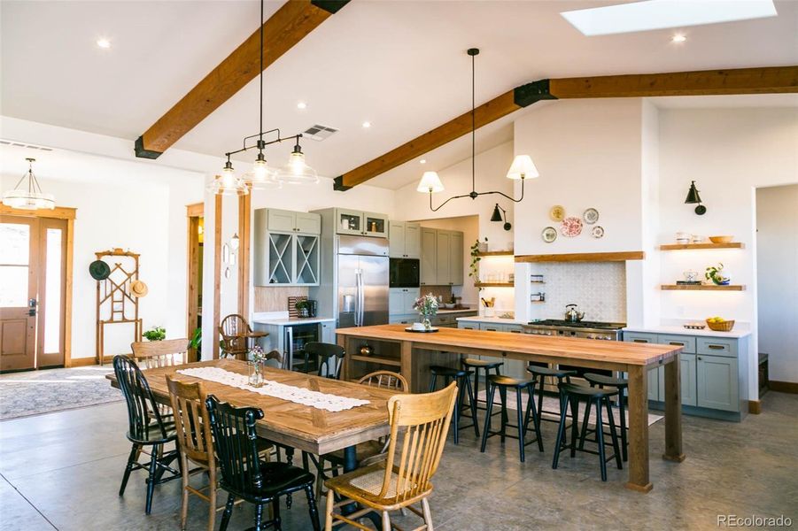 Dining and eat in kitchen