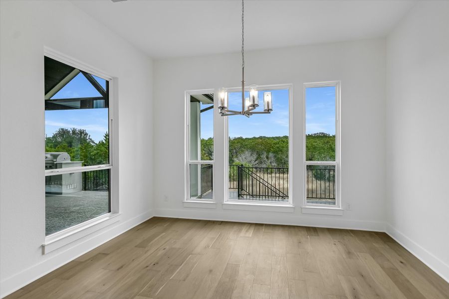 Representative unfurnished interior of a home built from the Santa Barbara II by Giddens Homes in Scofield Farms Estates, Georgetown (Image 164).