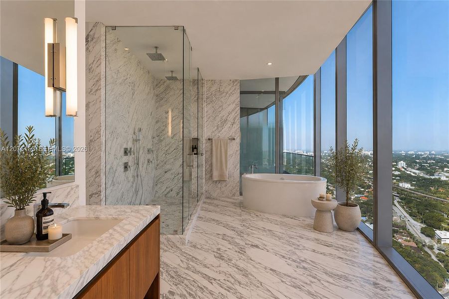 Secondary Bathroom. UNA Residences Brickell. One or more photos have been virtually staged. Secondary Bathroom. UNA Residences Brickell. One or more photos have been virtually staged.