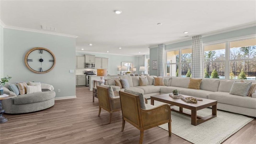 Furnished interior view inside a new home in Kingston Ranch at Lake Oconee, Buckhead (Image 19).