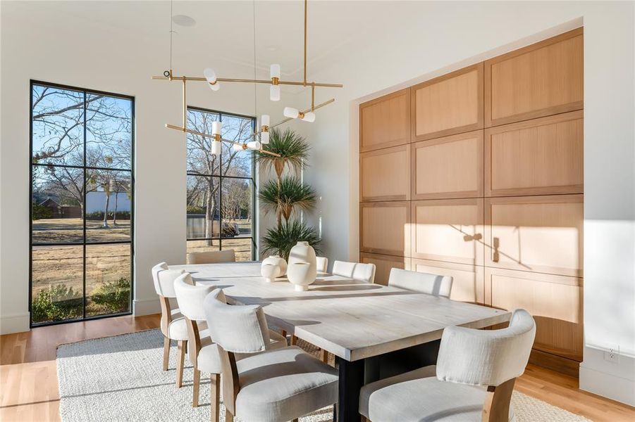 Dining room featuring light hardwood / wood-style flooring