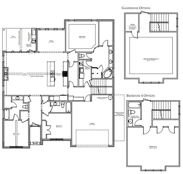 2D floor plan layout for the The Julia by Reece Homes in Oakmont, Bryan, TX (Image 4).