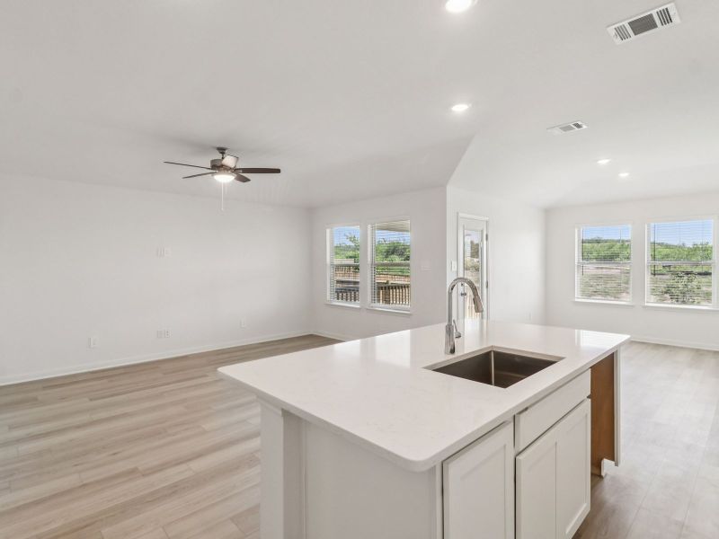 Kitchen in the Callaghan floorplan at a Meritage Homes community. Kitchen in the Callaghan floorplan at a Meritage Homes community.