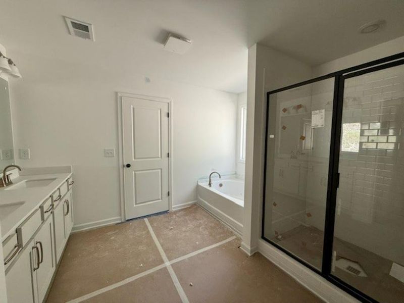 In-progress construction of a new home in Arbors at Richland Creek, Buford, GA (Image 18).