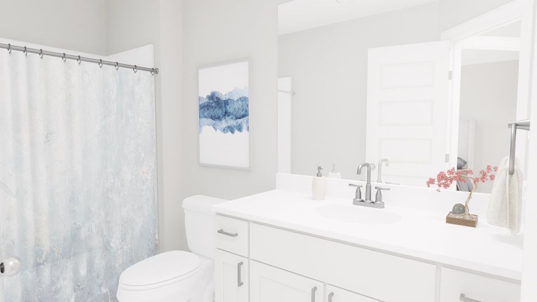 Representative furnished interior of a home built from the Fontaine Townhome by Parkside Builders in The Parks of Mill Town, Chattanooga (Image 17).