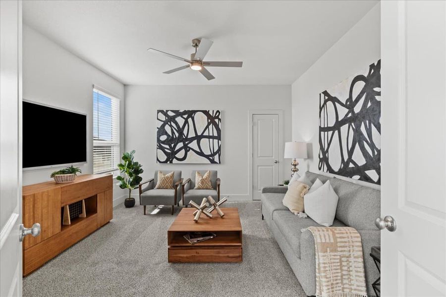 Furnished interior view inside a new home in Sunfield, Buda (Image 36).