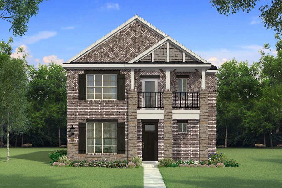 Representative exterior photo of a completed home built from the Trinity by Mattamy Homes in Bayside, Rowlett, TX (Image 3).