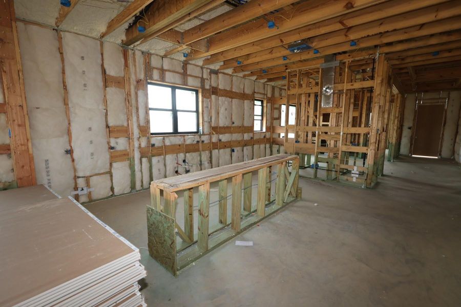 In-progress construction of a new home in Riceland - Summit Collection, Mont Belvieu, TX (Image 5). In-progress construction of a new home in Riceland - Summit Collection, Mont Belvieu, TX (Image 5).