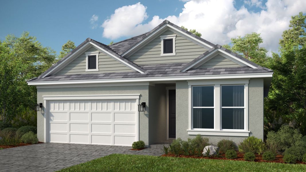 Representative exterior photo of a completed home built from the Stella by Taylor Morrison in Esplanade at Kingston, Estero, FL (Image 4).