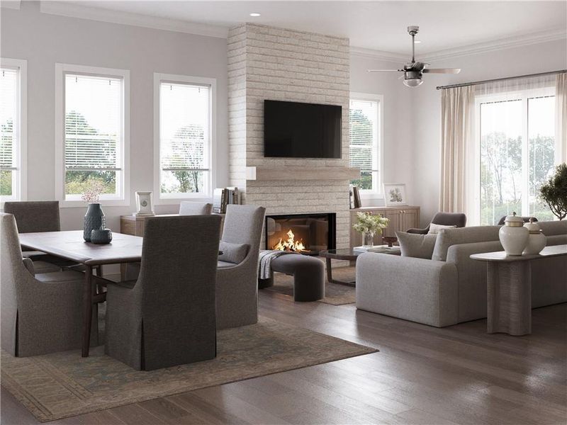 Furnished interior view inside a new home in Aberdeen, Hoschton (Image 7).