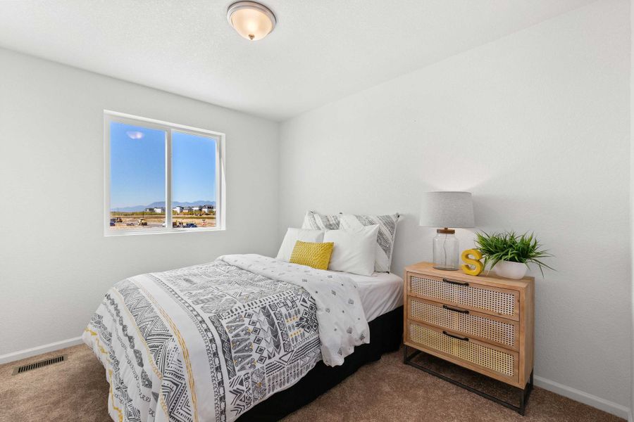 Furnished interior view inside a new home in Banning Lewis Ranch, Colorado Springs (Image 3). Furnished interior view inside a new home in Banning Lewis Ranch, Colorado Springs (Image 3).