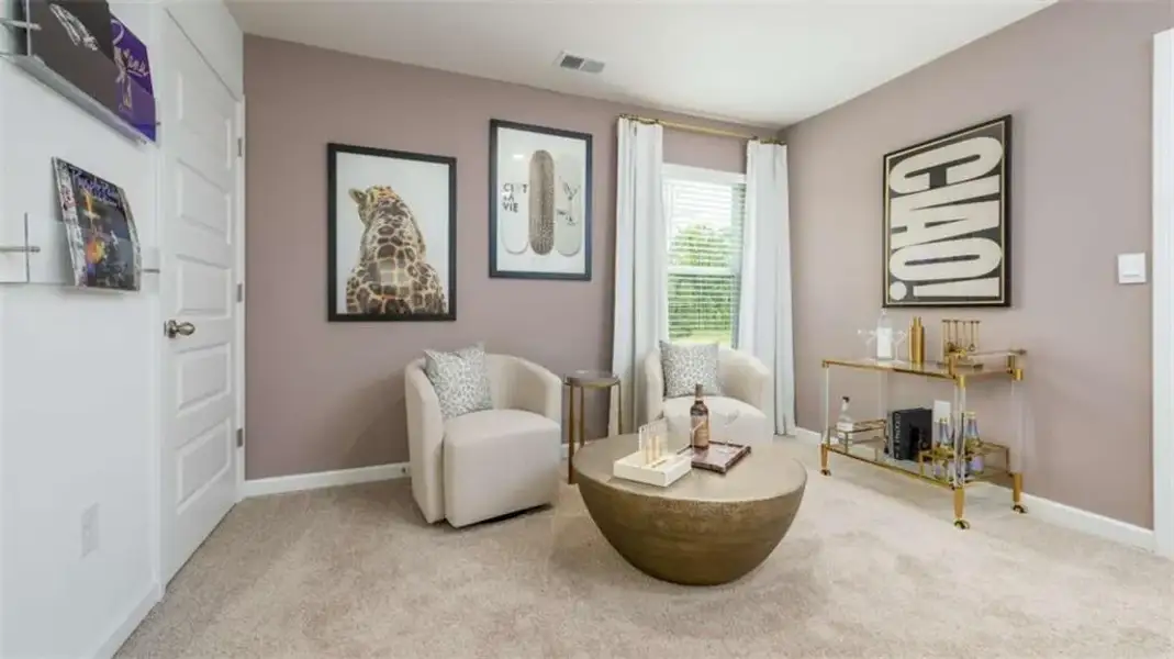 Furnished interior view inside a new home in The Village at Sandy Plains, Marietta (Image 24). Furnished interior view inside a new home in The Village at Sandy Plains, Marietta (Image 24).