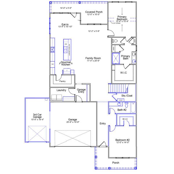 2D floor plan layout of this home in East Wynd, Hampstead, NC (Image 3). 2D floor plan layout of this home in East Wynd, Hampstead, NC (Image 3).