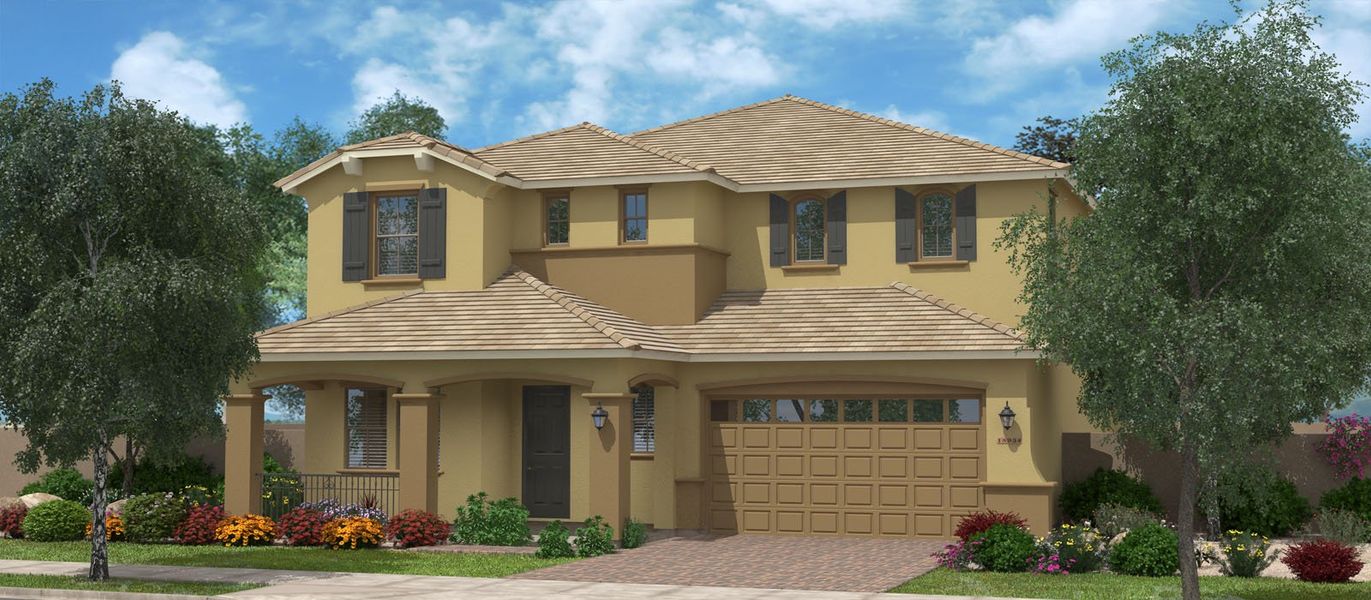 Representative exterior photo of a completed home built from the Sea Ranch by Fulton Homes in North Shore at Escalante, Surprise, AZ (Image 5).