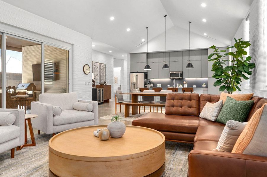 Furnished interior view inside a new home in Wolf Ranch: Genesis Collection, Georgetown (Image 23). Furnished interior view inside a new home in Wolf Ranch: Genesis Collection, Georgetown (Image 23).