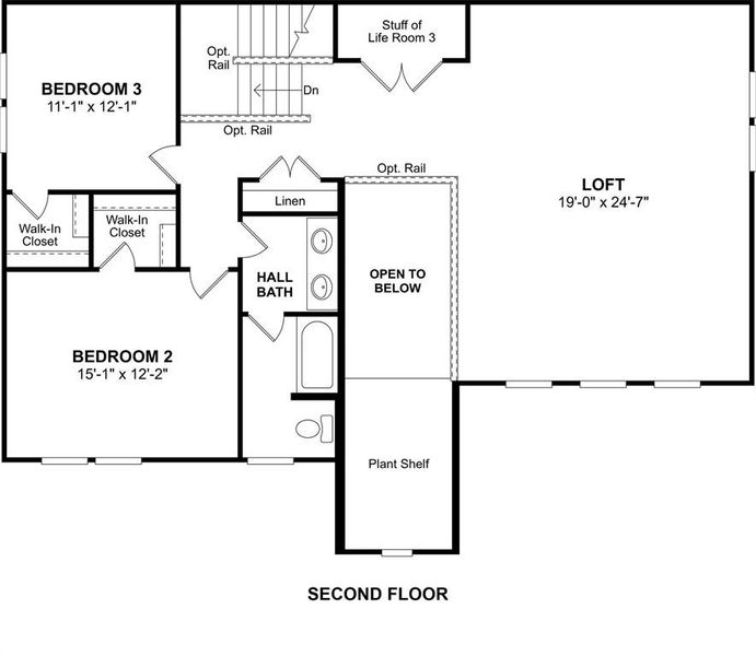 2D floor plan layout of this home in Timberbrook, Justin, TX (Image 4).