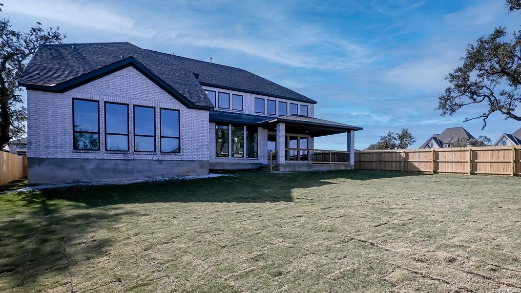 Exterior details and patio area of a home in Johnson Ranch, Bulverde (Image 23).