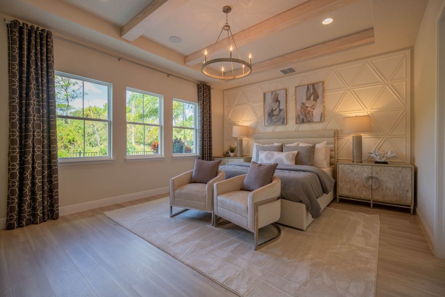 Representative furnished interior of a home built from the Ibis by Jones Homes USA in Legends Preserve, Daytona Beach (Image 13).