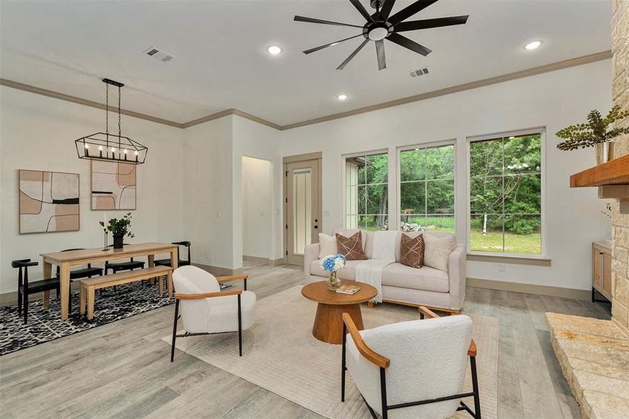 Furnished interior view inside a new home in , Star Harbor (Image 17).