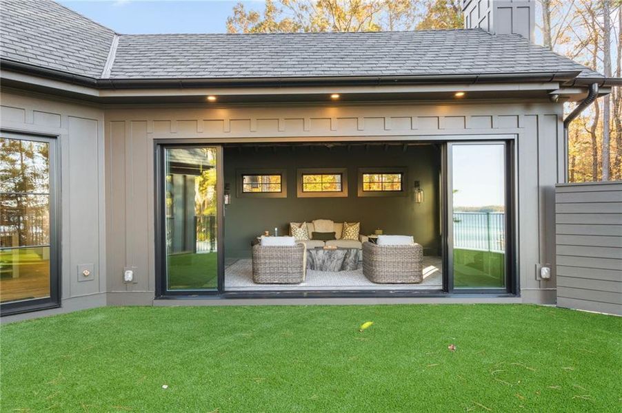 Exterior details and patio area of a home in , Flowery Branch (Image 43).