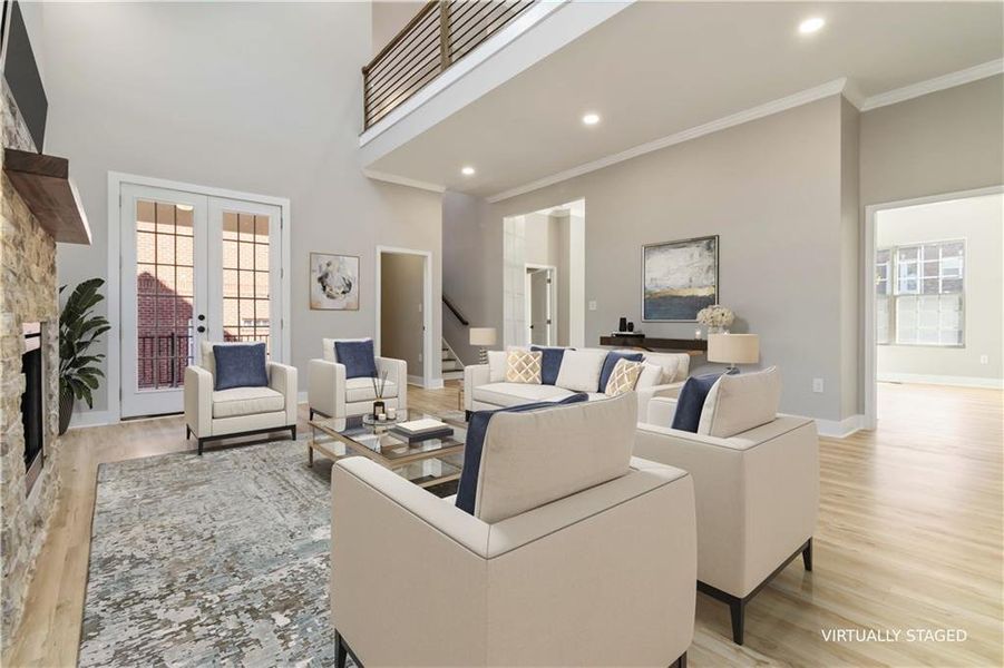 Furnished interior view inside a new home in , Atlanta (Image 36).