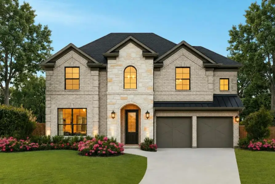 Representative exterior photo of a completed home built from the Grand Providence Estate by Grand Homes in Providence Cove, McKinney, TX (Image 5). Representative exterior photo of a completed home built from the Grand Providence Estate by Grand Homes in Providence Cove, McKinney, TX (Image 5).