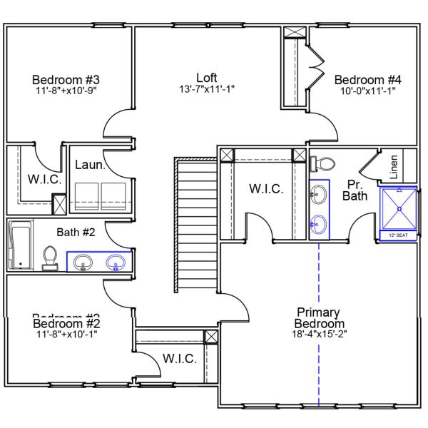 2D floor plan layout of this home in Winston Ridge, Youngsville, NC (Image 3).