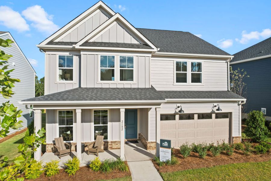 Representative exterior photo of a completed home built from the Marshall by Pulte Homes in The Retreat at Carolina Ridge, Harrisburg, NC (Image 27). Representative exterior photo of a completed home built from the Marshall by Pulte Homes in The Retreat at Carolina Ridge, Harrisburg, NC (Image 27).
