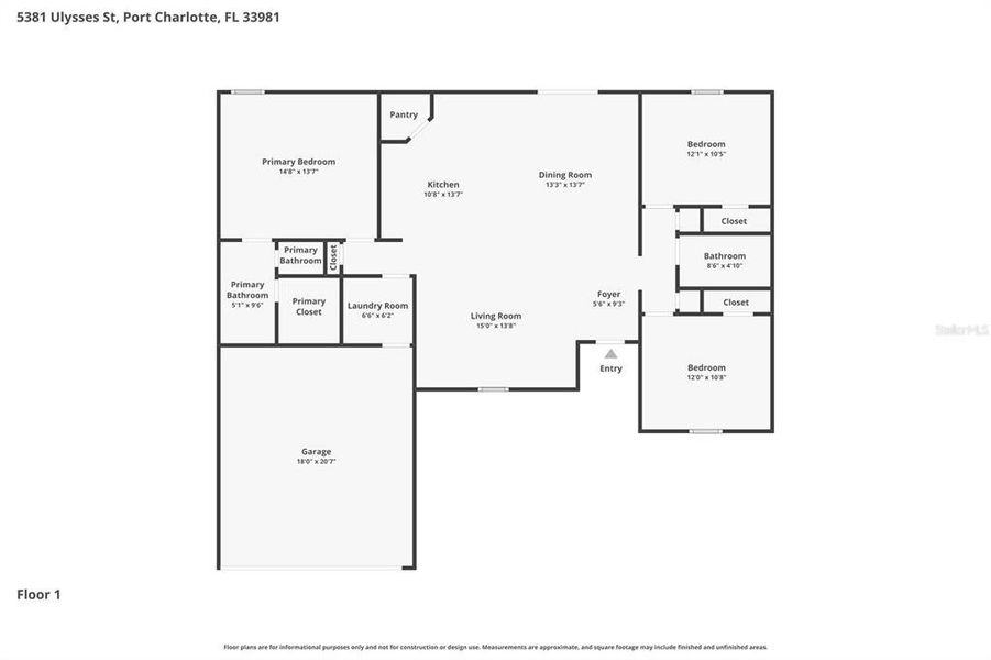2D floor plan layout of this home in , Port Charlotte, FL (Image 5).