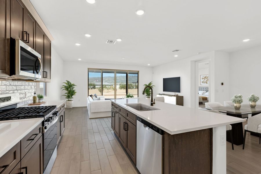Furnished interior view inside a new home in Oasis At Rocking K, Vail (Image 6).